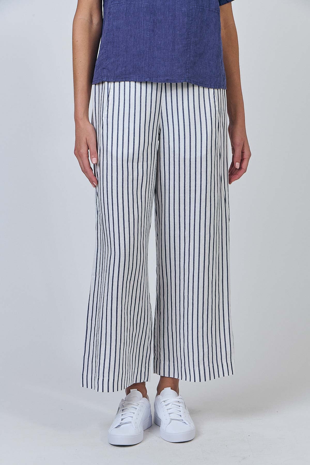 Wide Leg Tailored 100% Linen Pants - Naturals by O & J