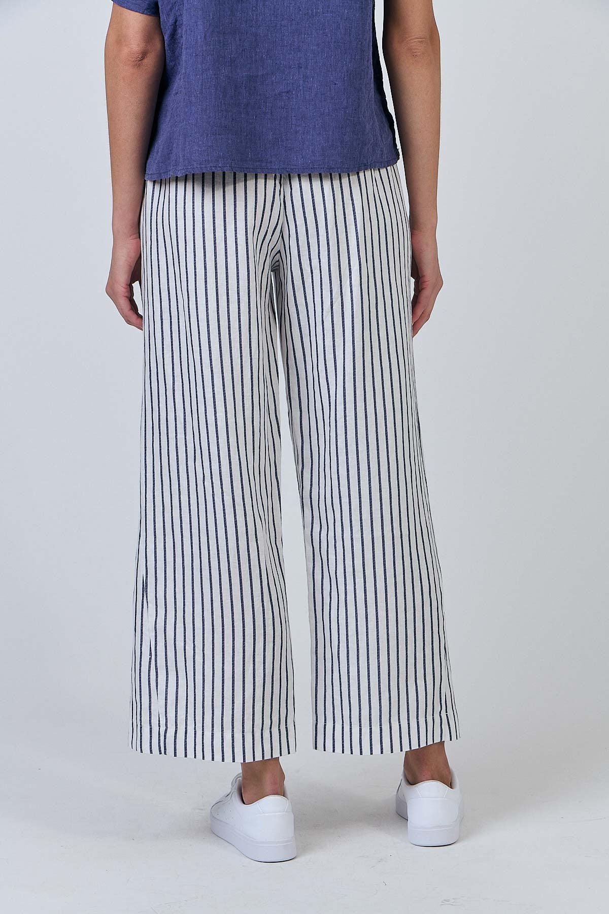 GA398 Wide Leg Tailored 100% Linen Pants