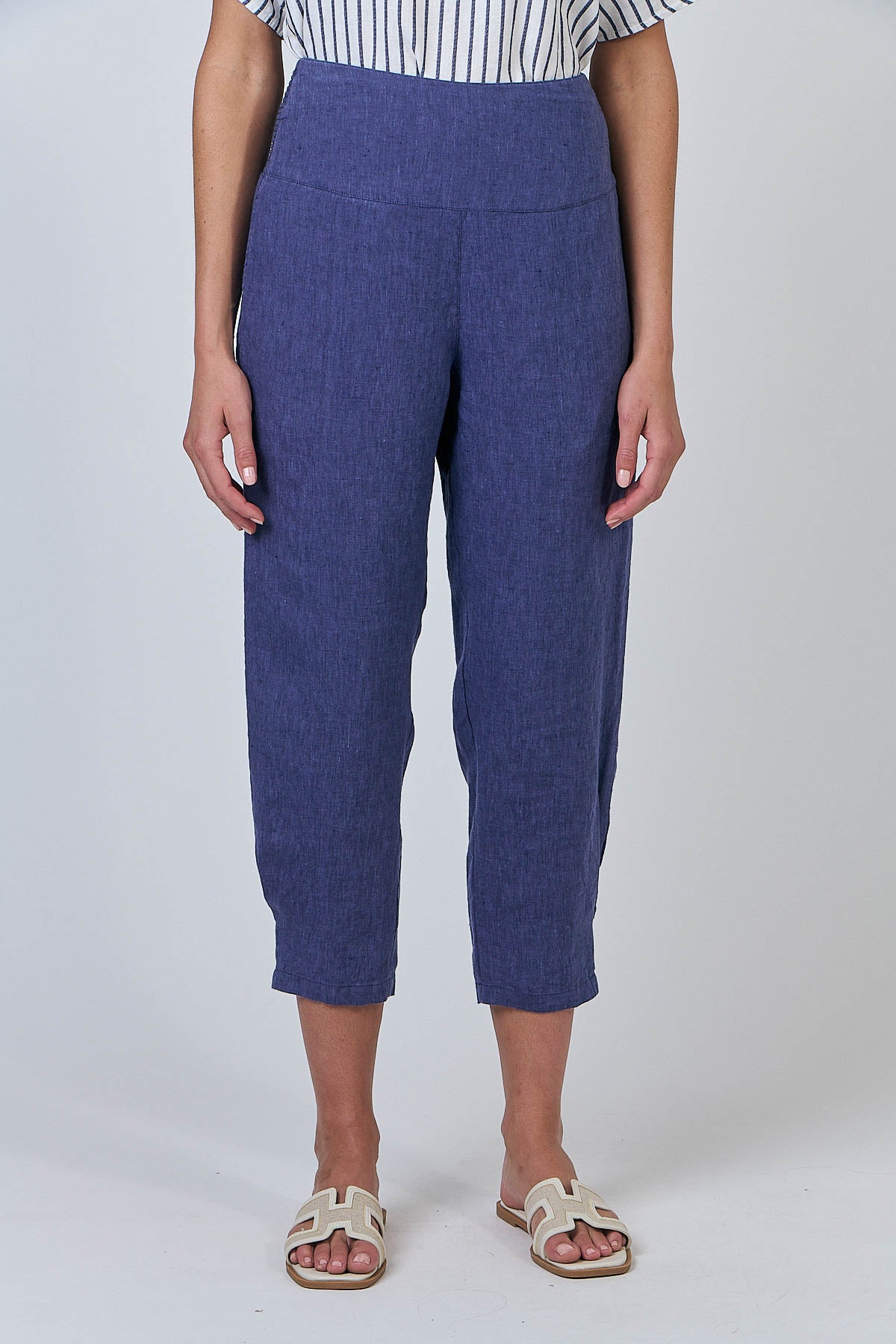 GA615 Wide Waistband Linen Pants
