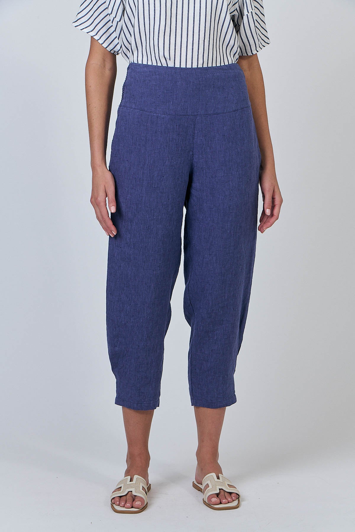GA615 Wide Waistband Linen Pants