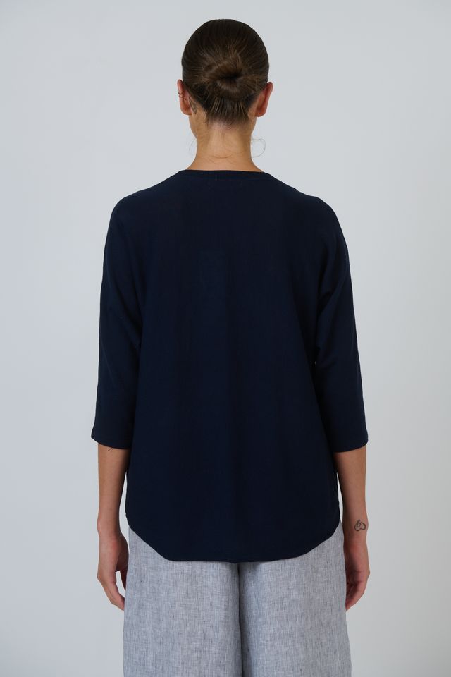 Fine Knit Top Ink - Naturals by O & J