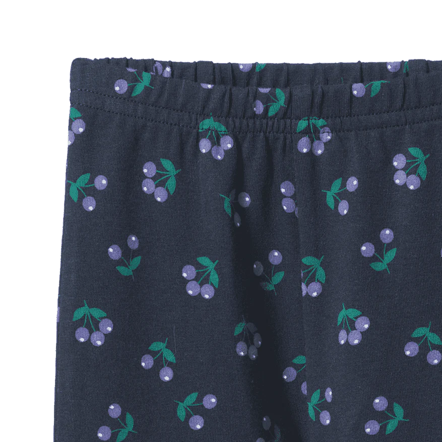 Dark fabric with cherry pattern on a white background