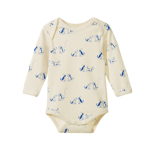 L/S Bodysuit Dog Walk - Nature Baby