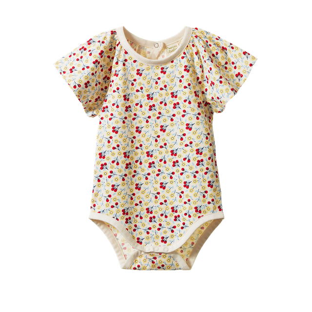 Faye Bodysuit Kitchen Garden Print - Nature Baby