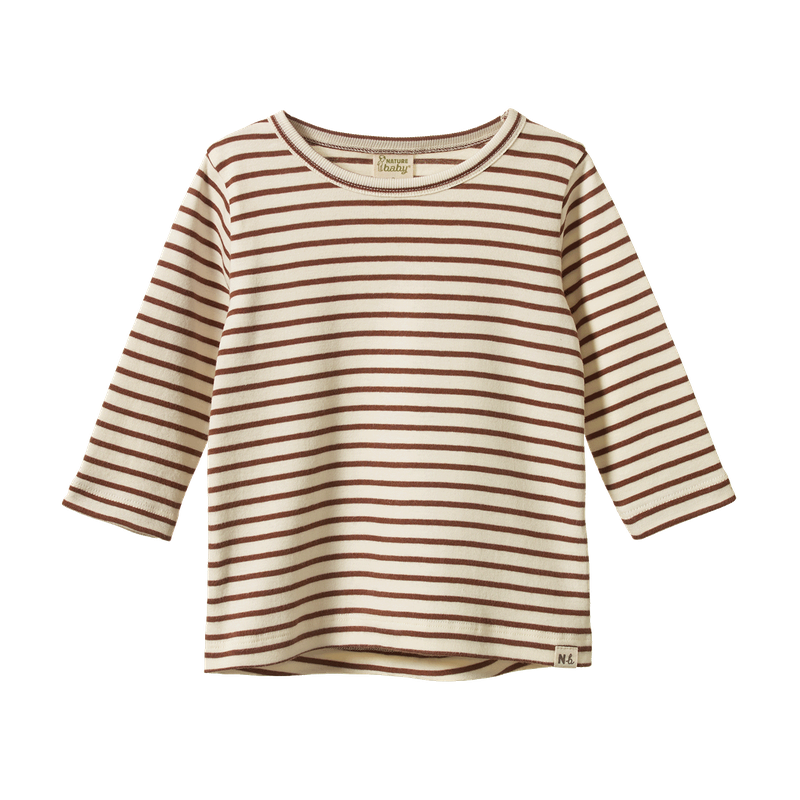 L/S River Tee Pinecone Sailor Stripe Nature Baby