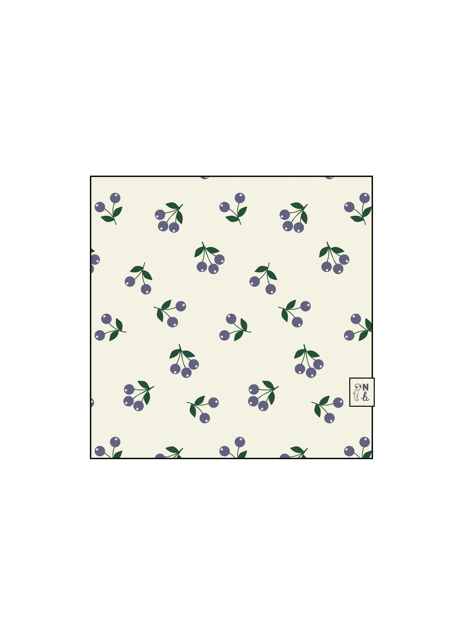 Muslin Wrap Winter Berry Print Nature Baby