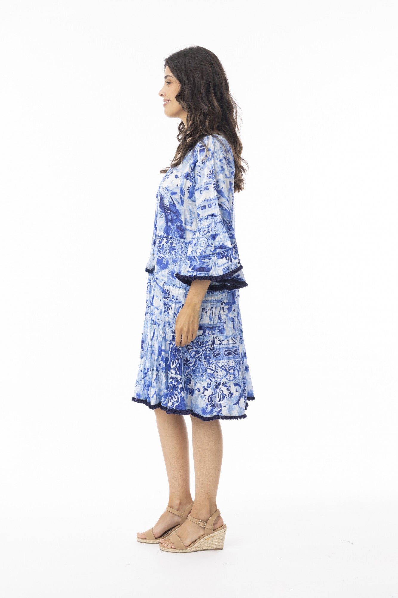 40188 Okayama Dress Layers Frill Sleeve