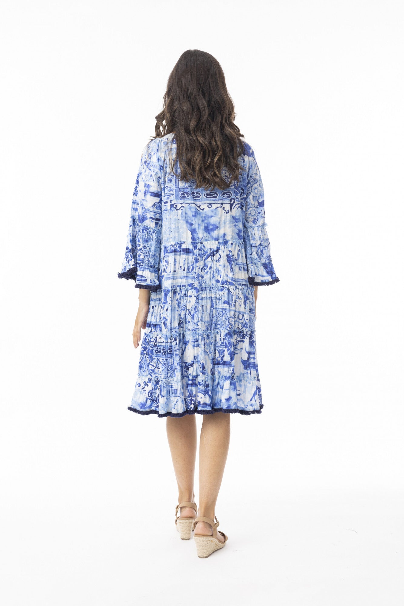 40188 Okayama Dress Layers Frill Sleeve