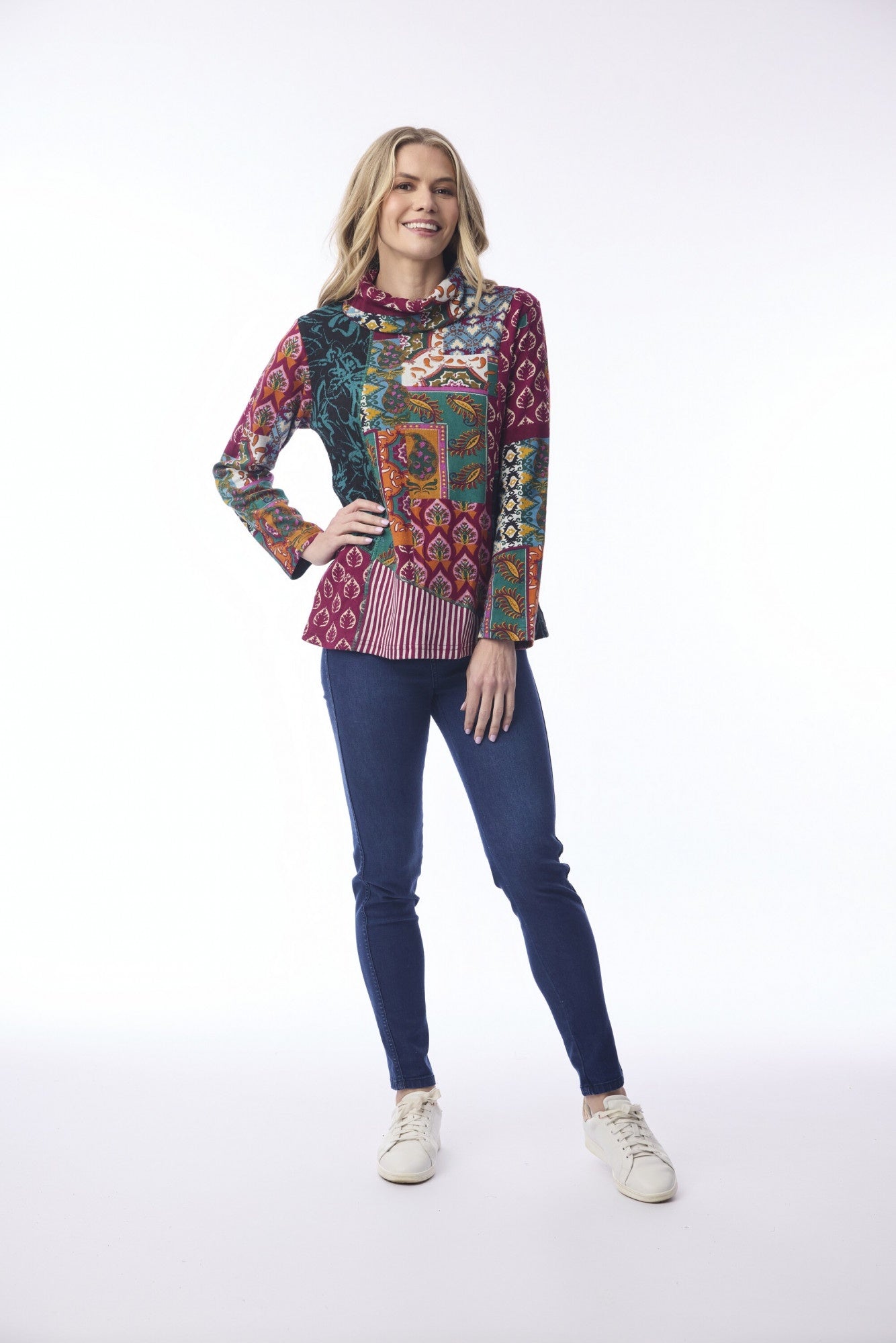 Prato Top Patch Cowl - Orientique