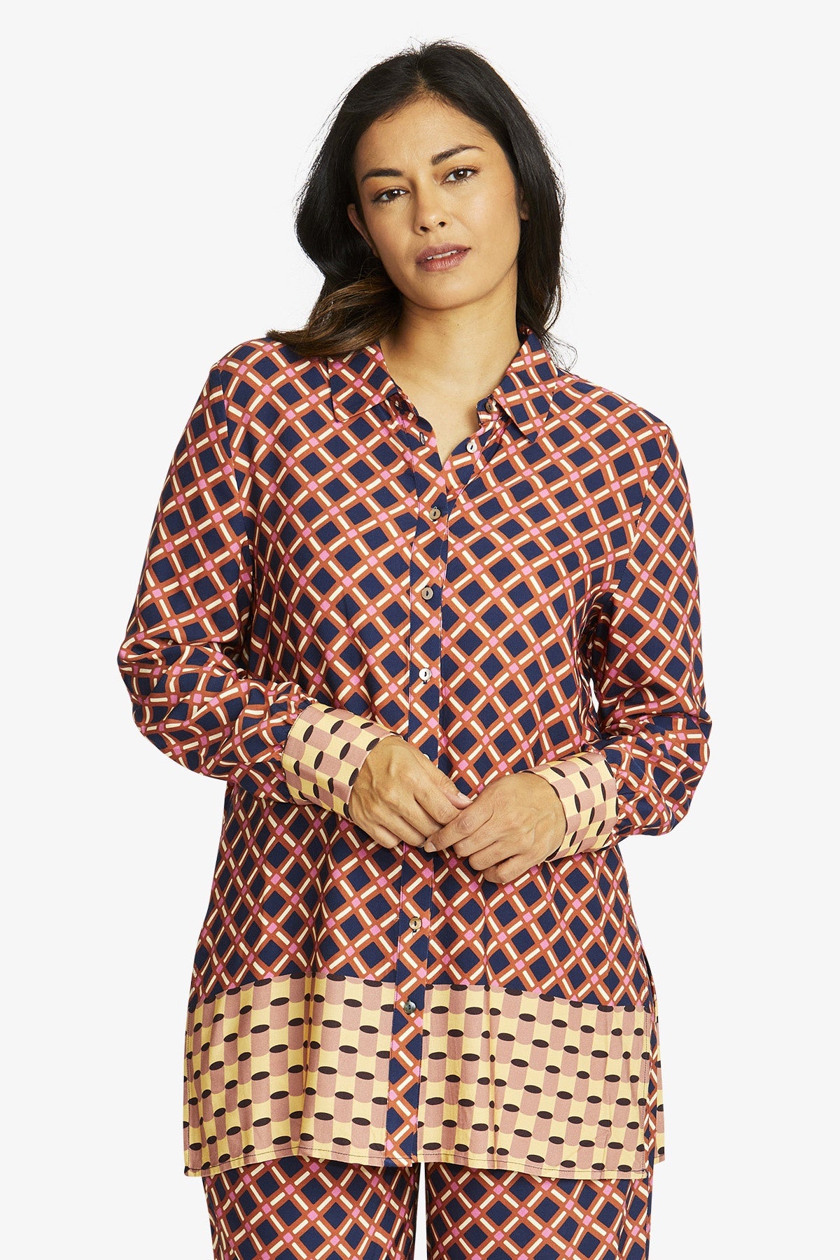 Petra Border Print Shirt - P585327