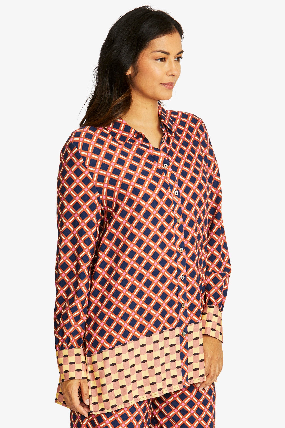 Petra Border Print Shirt - P585327
