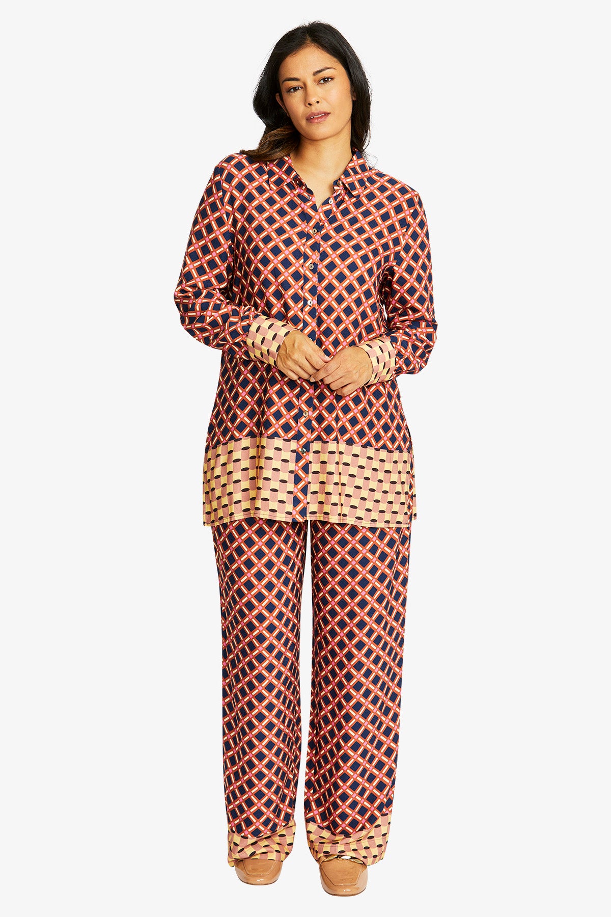 Petra Border Print Shirt - P585327
