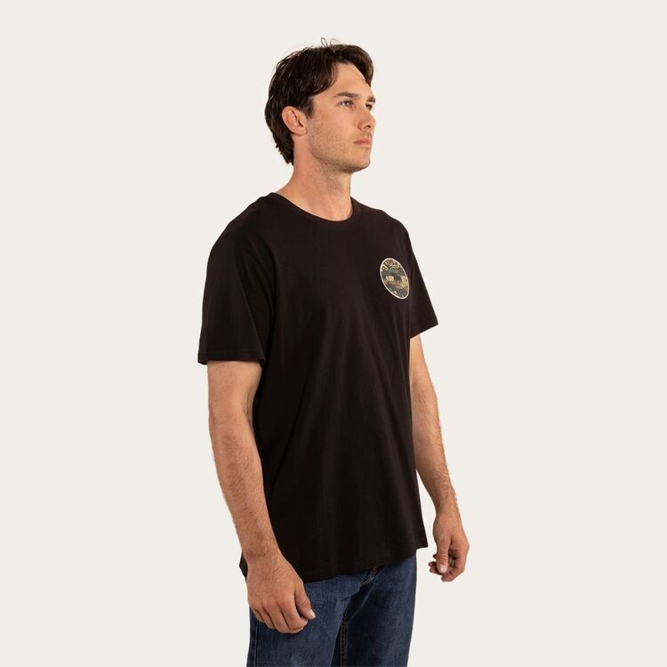Signature Bull Mens Loose T-Shirt - Black / Camo