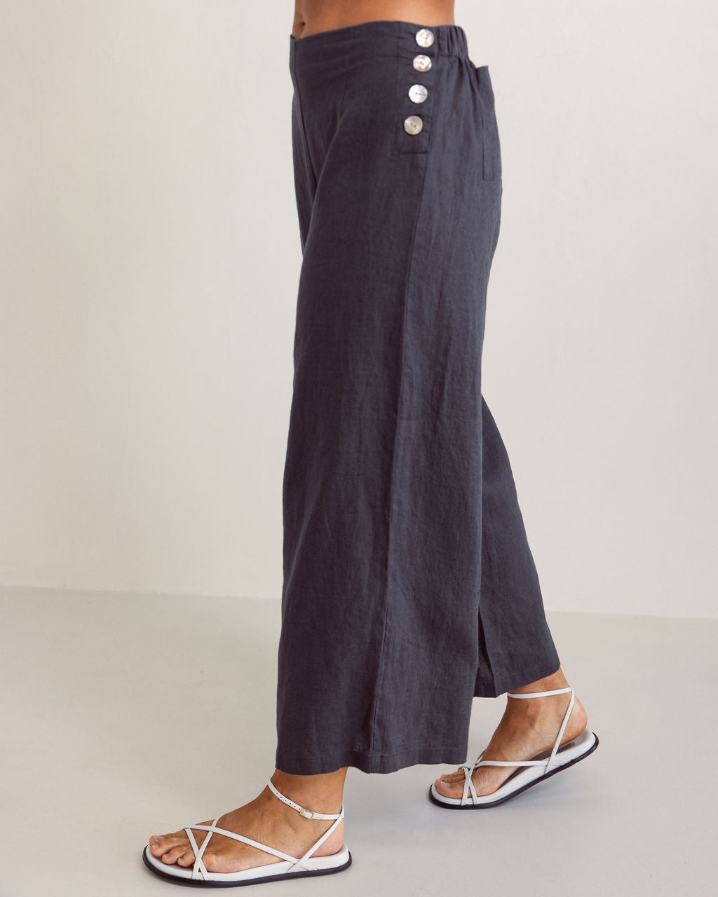 SS364 100% Linen Palazzo Pant