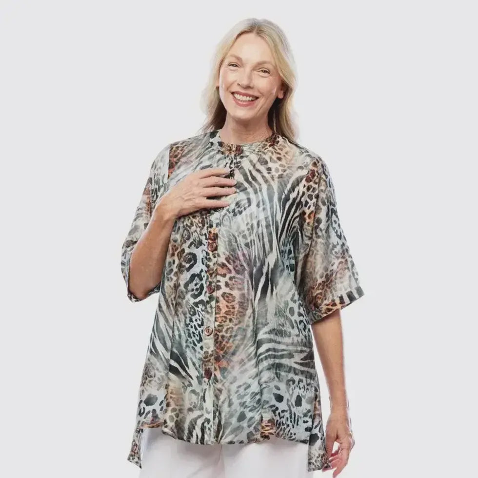Claire Powell A-Line Shirt - Jungle