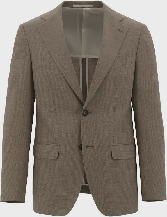 Turin French Linen Tailored Jacket Brown - Boston