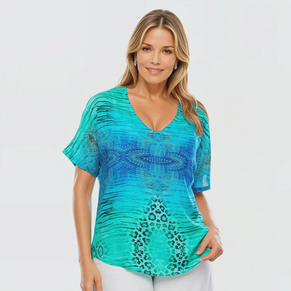 Claire Powell V-Neck T-Shirt - Spray