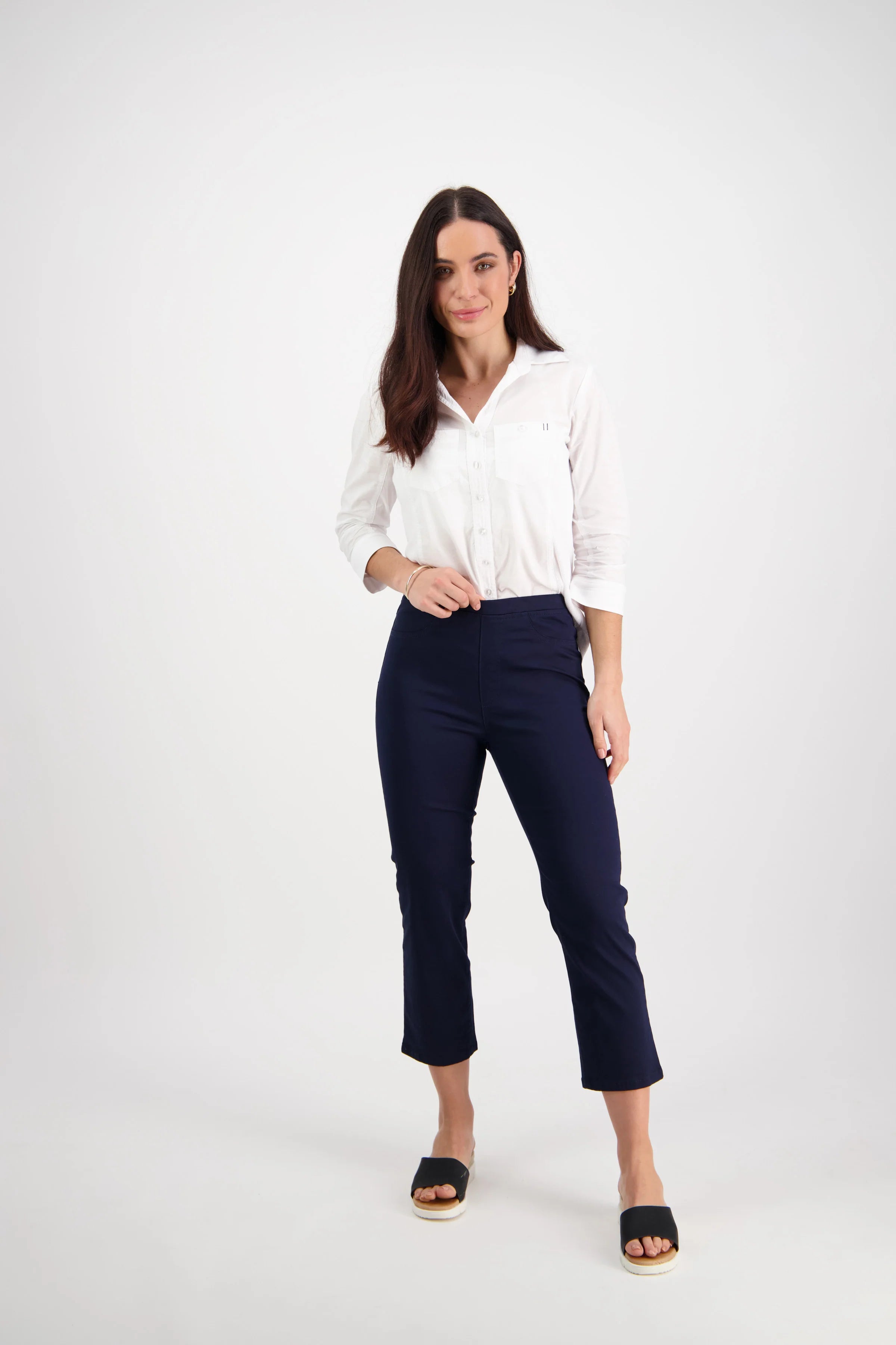 Slim Leg 7/8 Length Lightweight Pull On