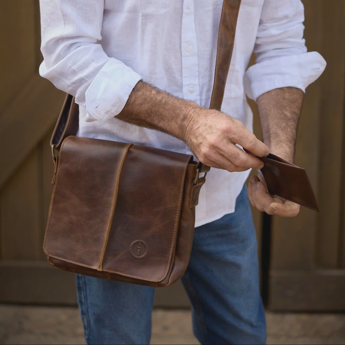 Leather Messenger Bag - Wanderer - Regular