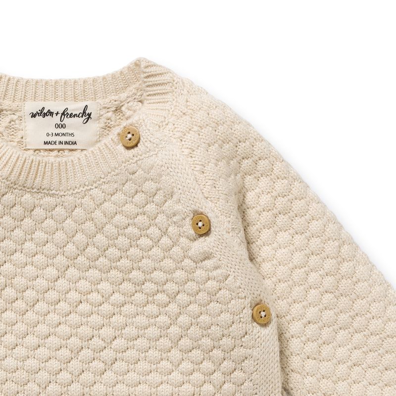 Organic Knitted Bubble Kimono Cardigan - Wilson + Frenchy