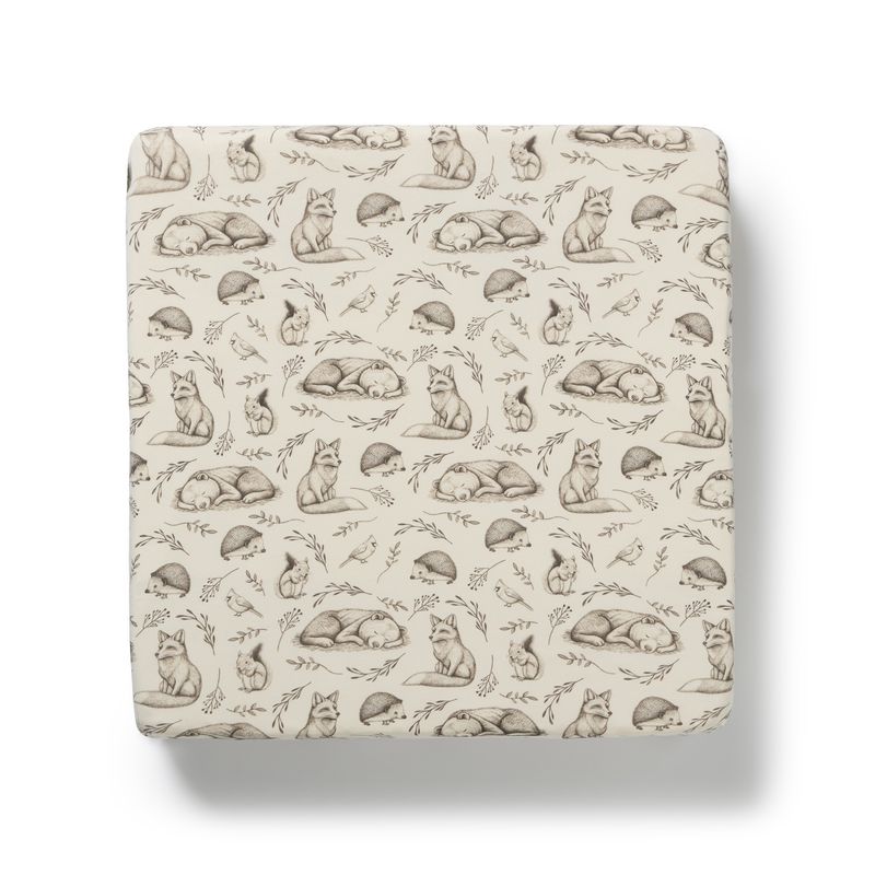 Organic Cot Sheet Foxglove Forest - Wilson + Frenchy