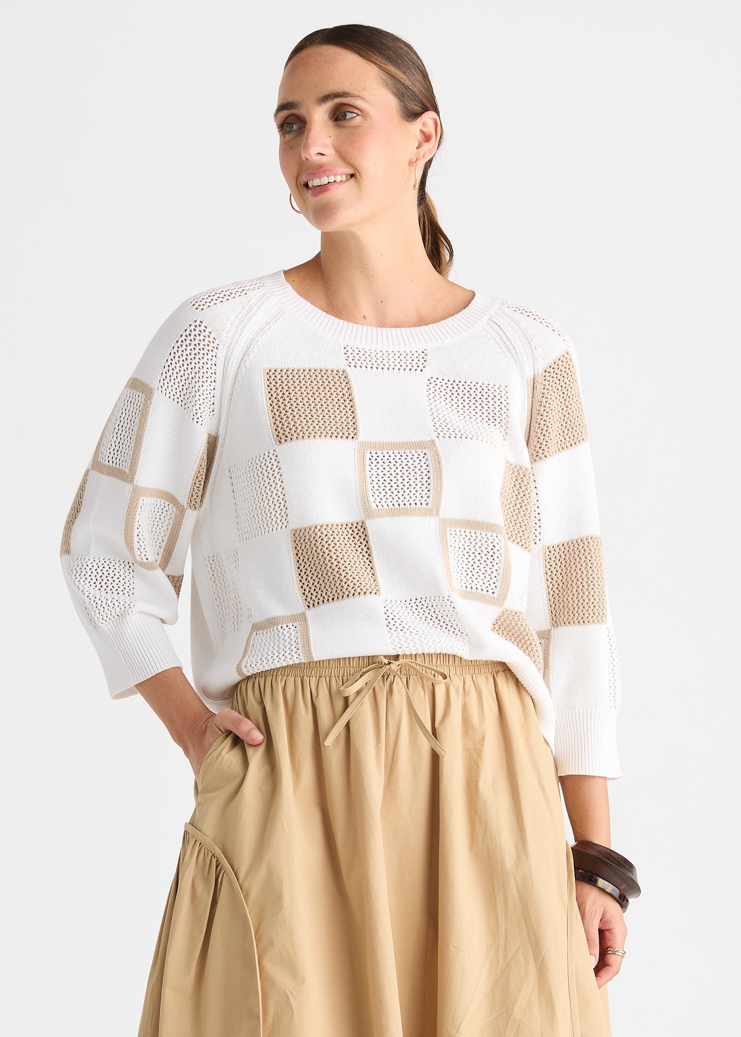 Patch Pointelle Top White - Zaket & Plover