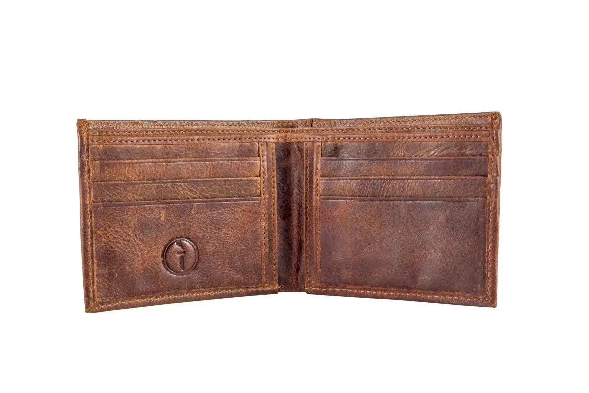 Mens Leather Wallet Open Slot