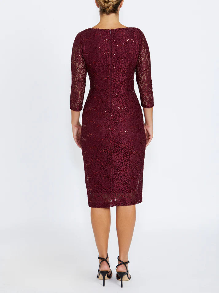 Leighton Stretch Lace Asymmetrical Dress