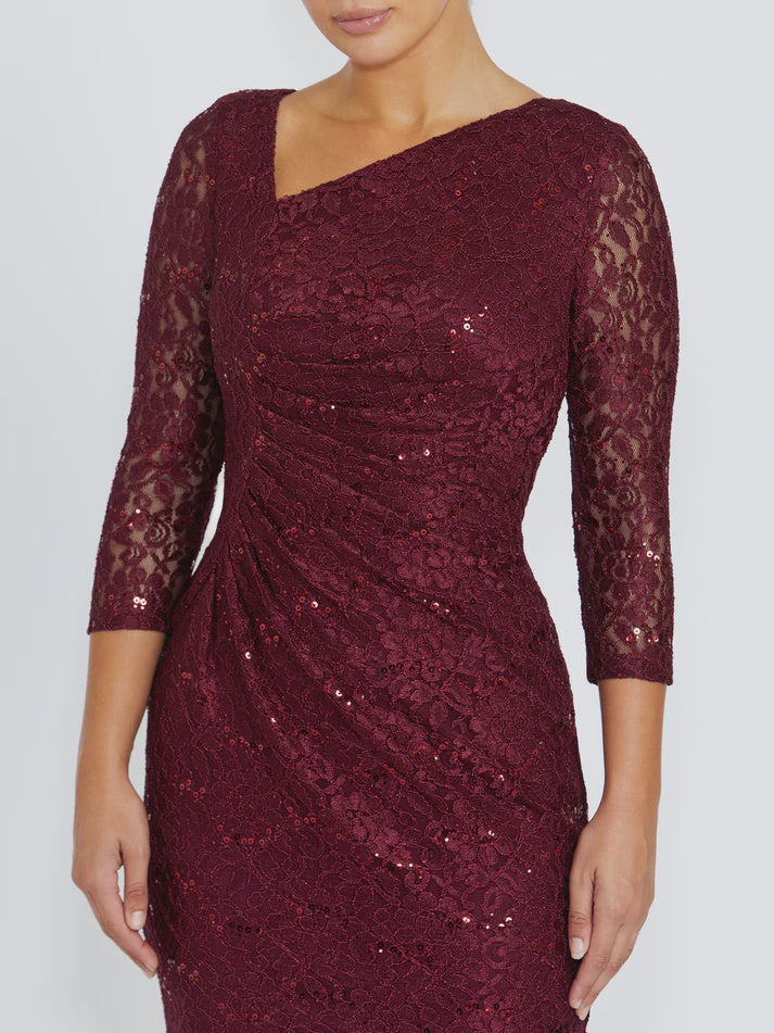 Leighton Stretch Lace Asymmetrical Dress