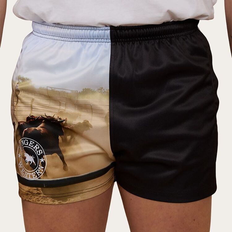 123049RW Mens Footy Shorts - Multi