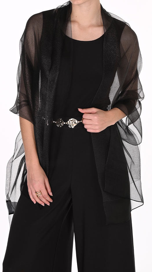 Evening Shimmer Shawl Black - Frank Lyman