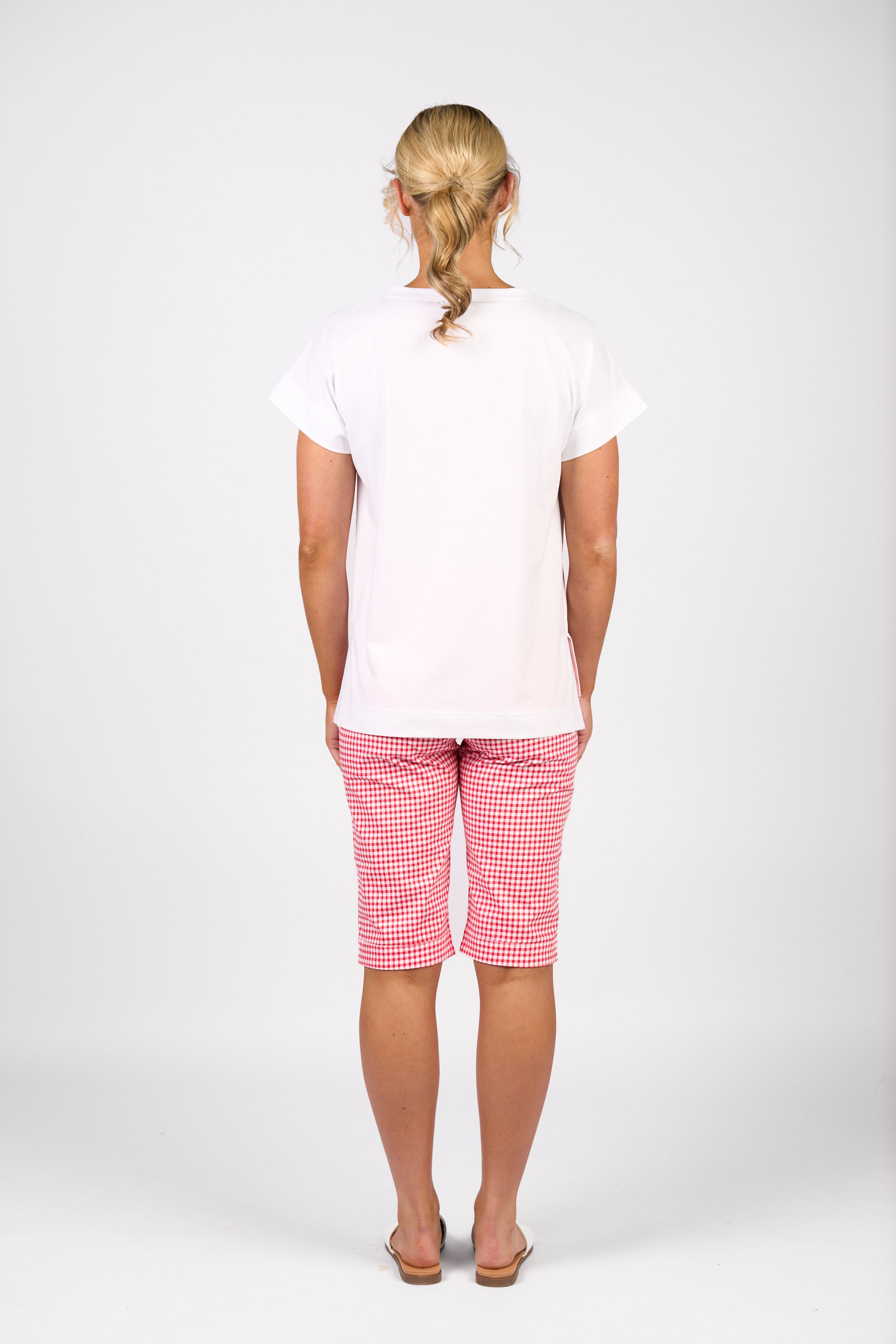 4363 Drop Sleeve Top with Stepped Hem