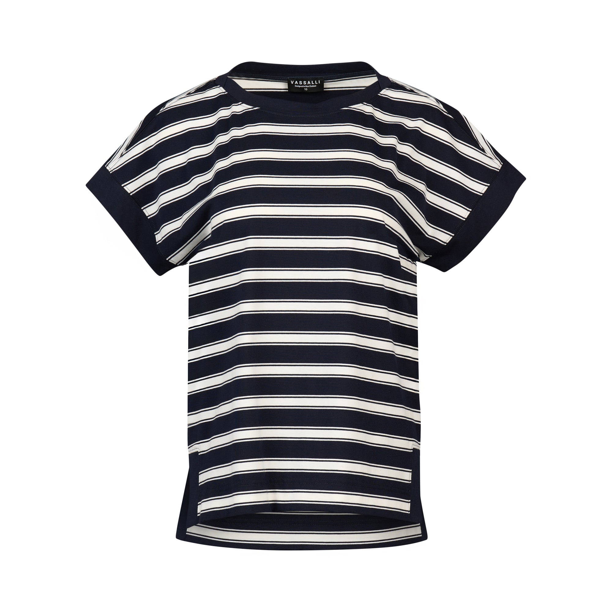 4363 Drop Sleeve Top with Stepped Hem