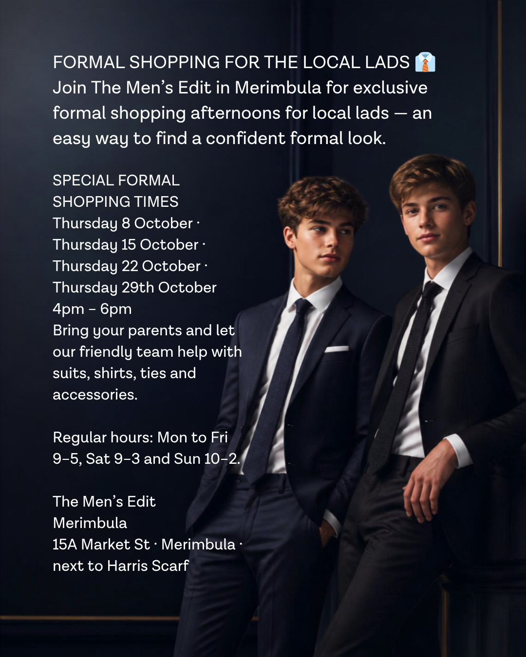 Just for the Lads – Formal Shopping Afternoons at The Men's Edit