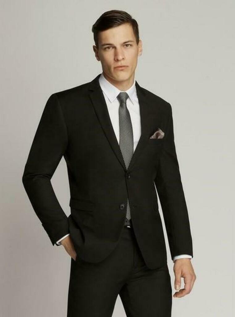 Mens black suit for hire at Swannies Merimbula