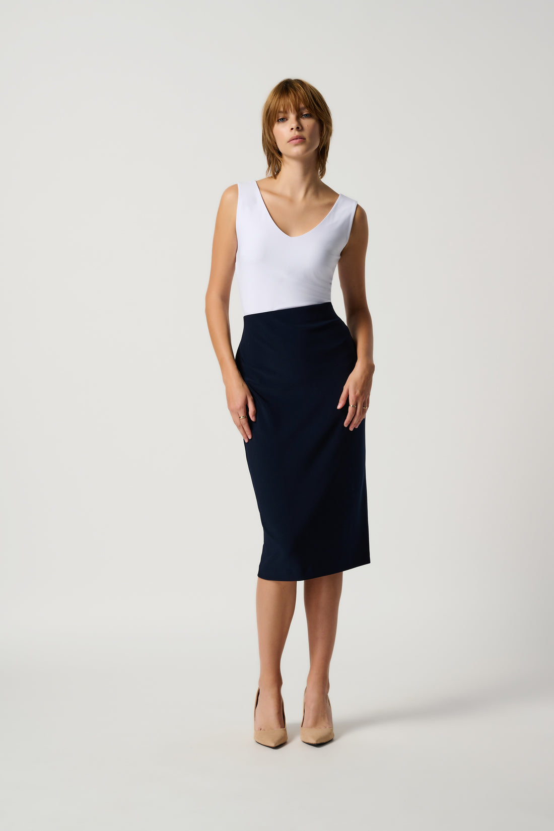 Classic Long Pencil Skirt