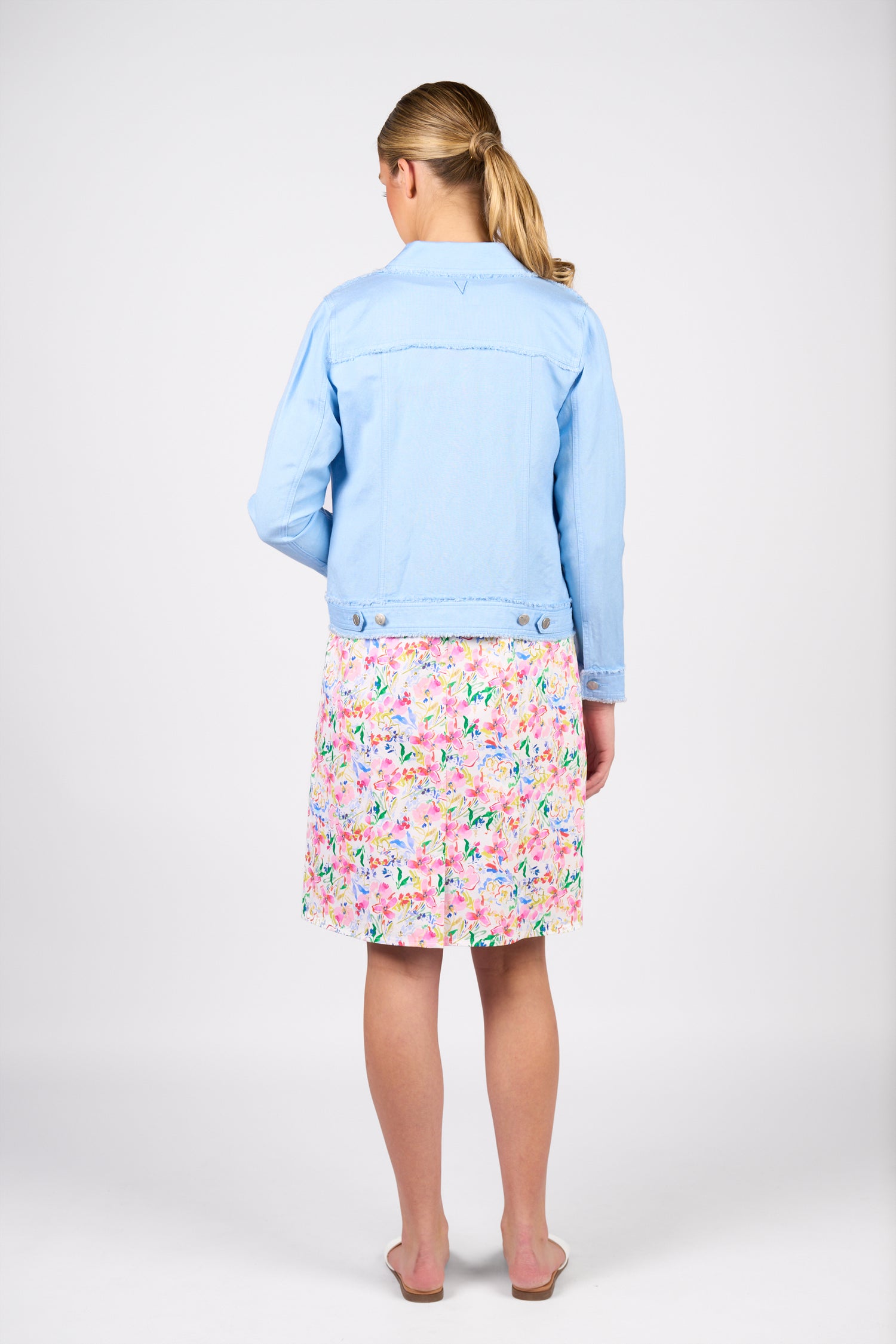 2026A Linen Jacket with Frayed Seams