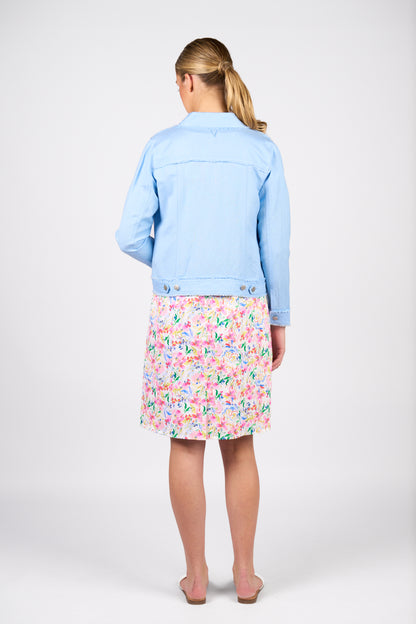 2026A Linen Jacket with Frayed Seams