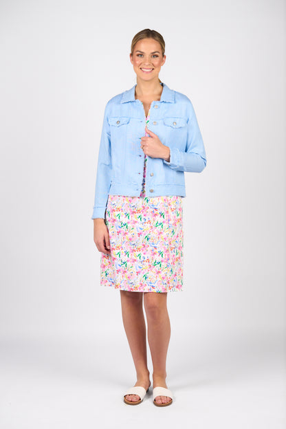 2026A Linen Jacket with Frayed Seams
