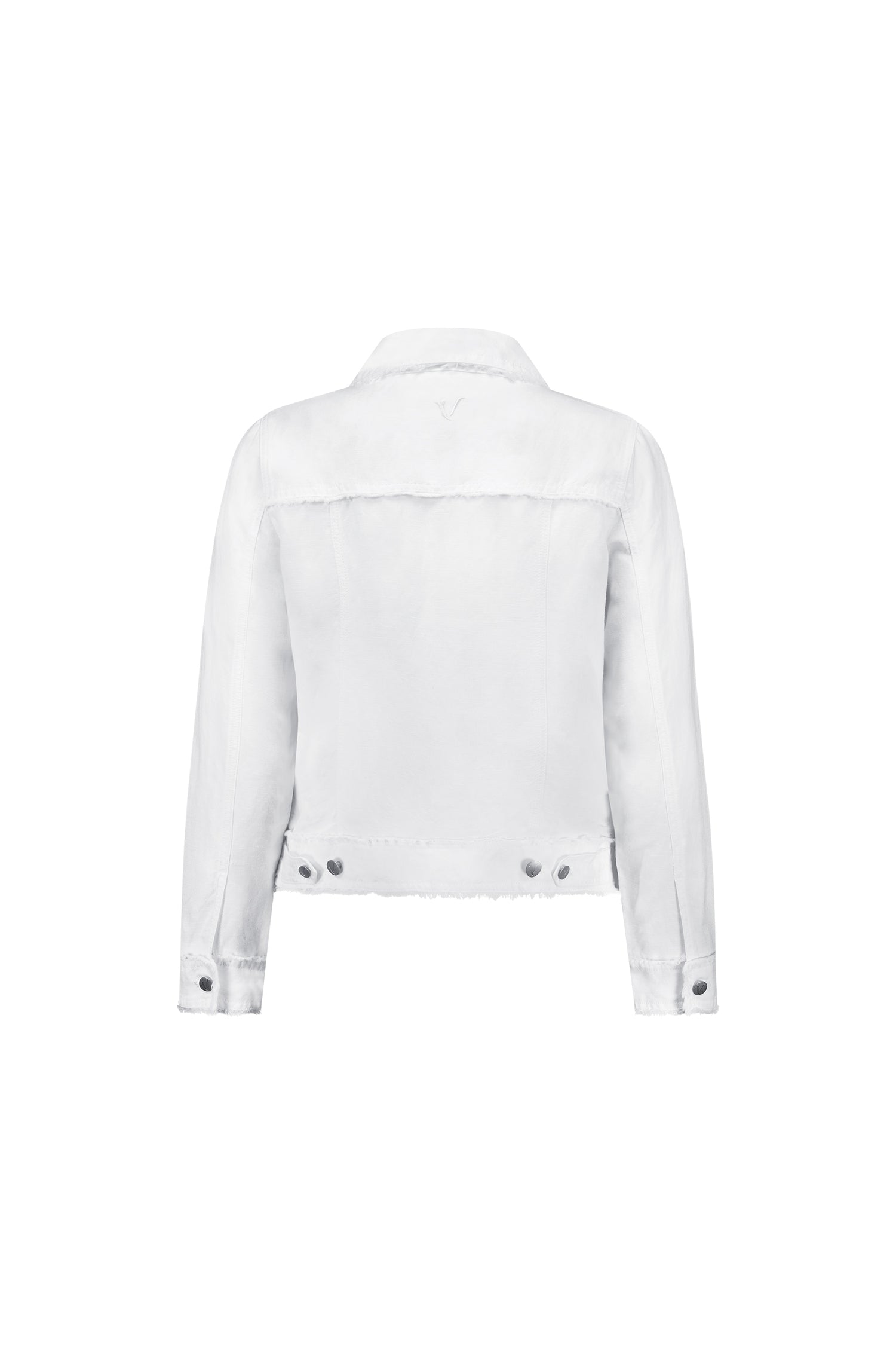 2026A Linen Jacket with Frayed Seams
