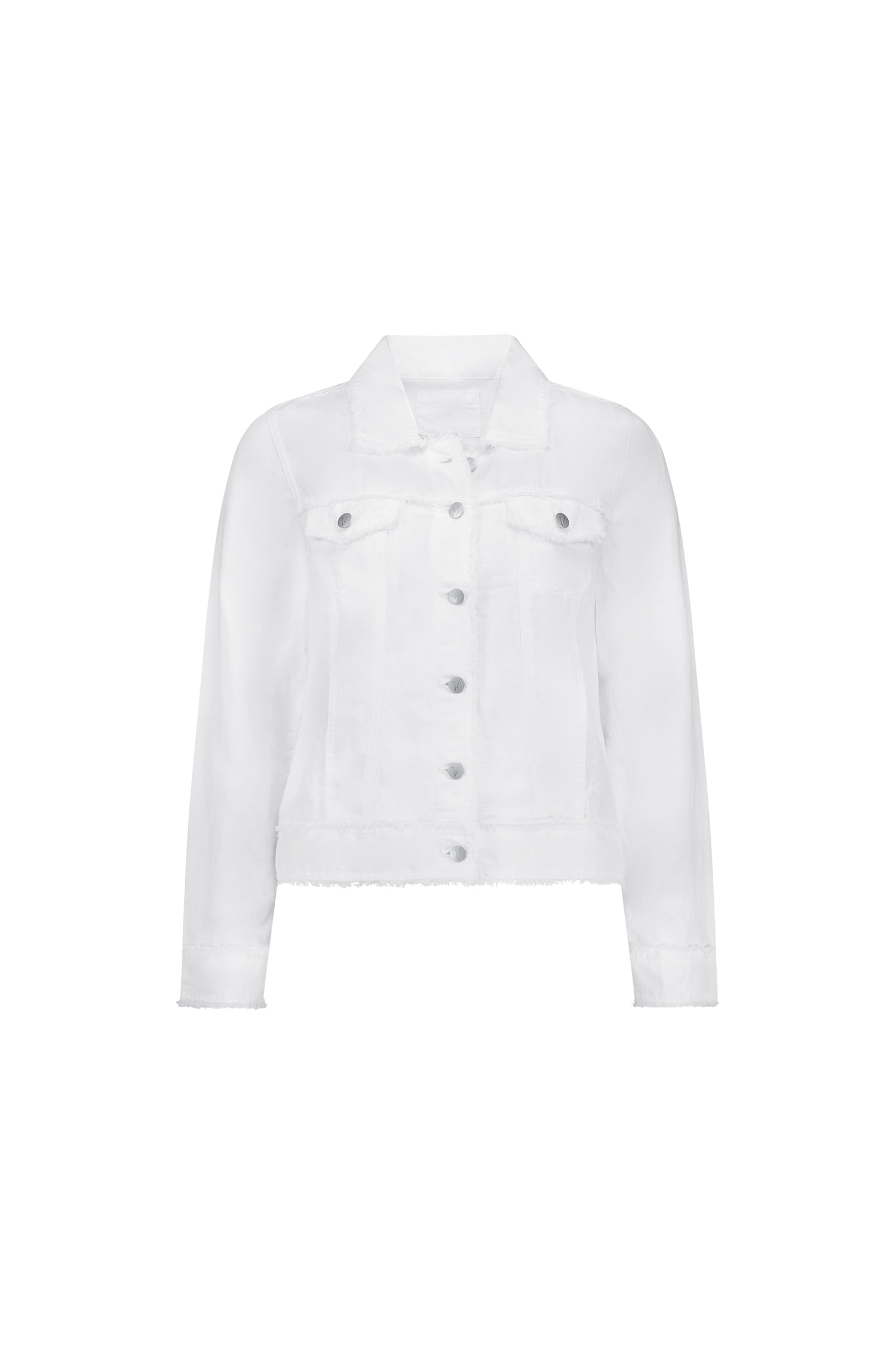 2026A Linen Jacket with Frayed Seams