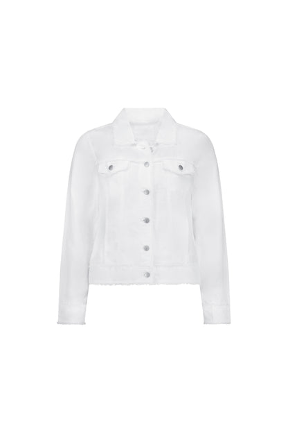 2026A Linen Jacket with Frayed Seams