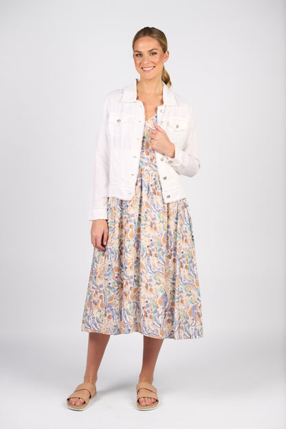 2026A Linen Jacket with Frayed Seams
