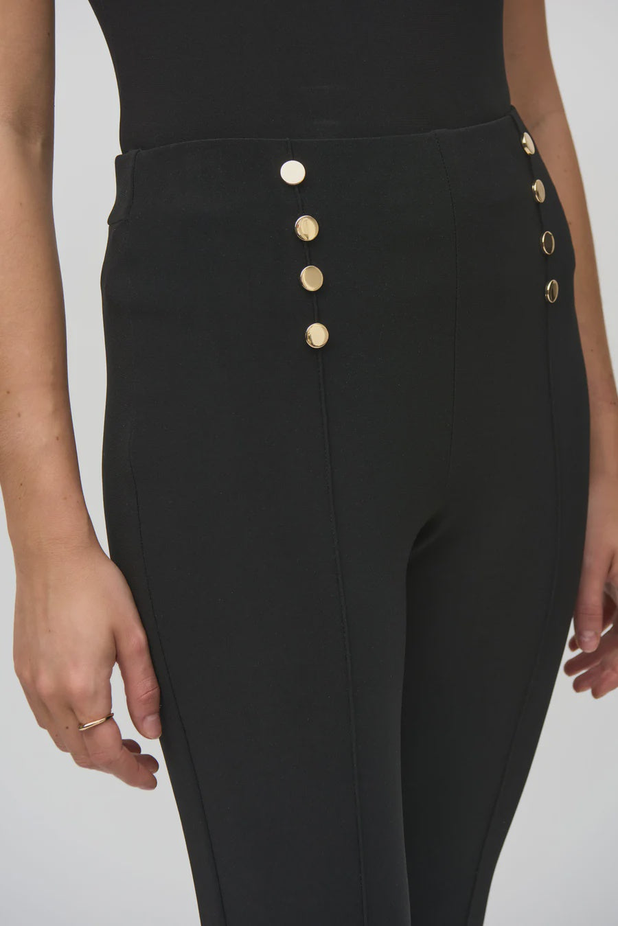 244006 Slim Ankle Length Trousers with Buttons