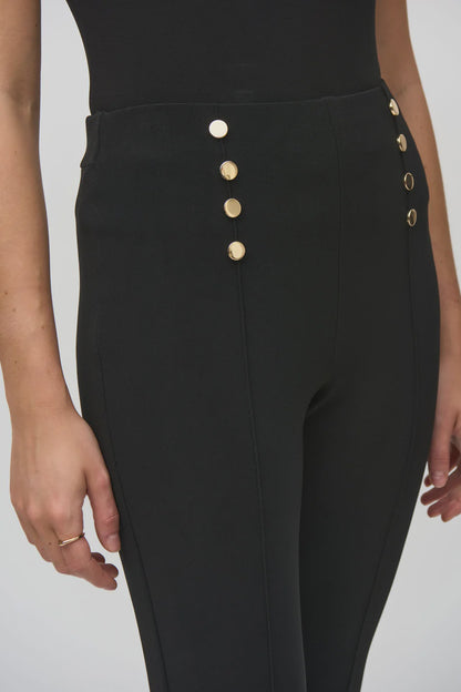 244006 Slim Ankle Length Trousers with Buttons