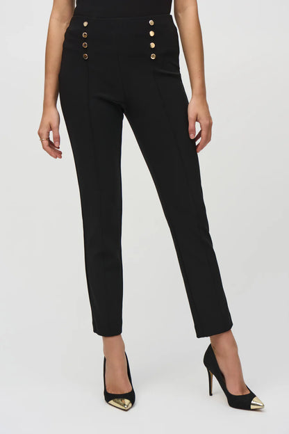 244006 Slim Ankle Length Trousers with Buttons