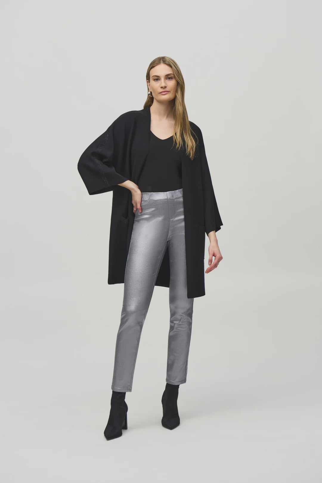 244911 Sweater Knit Kimono Sleeve Cover Up