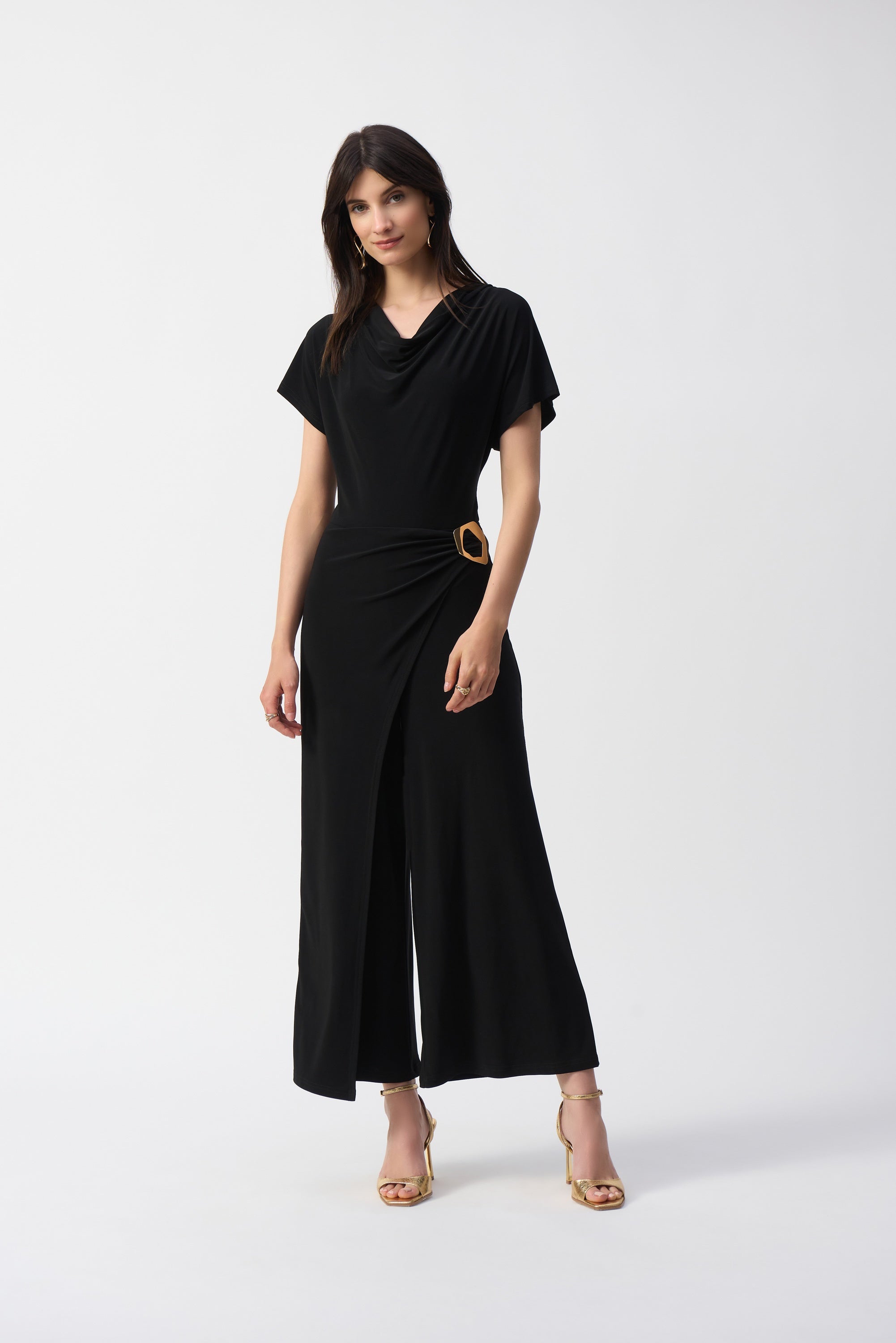 Silky Knit Culotte Jumpsuit - 251043