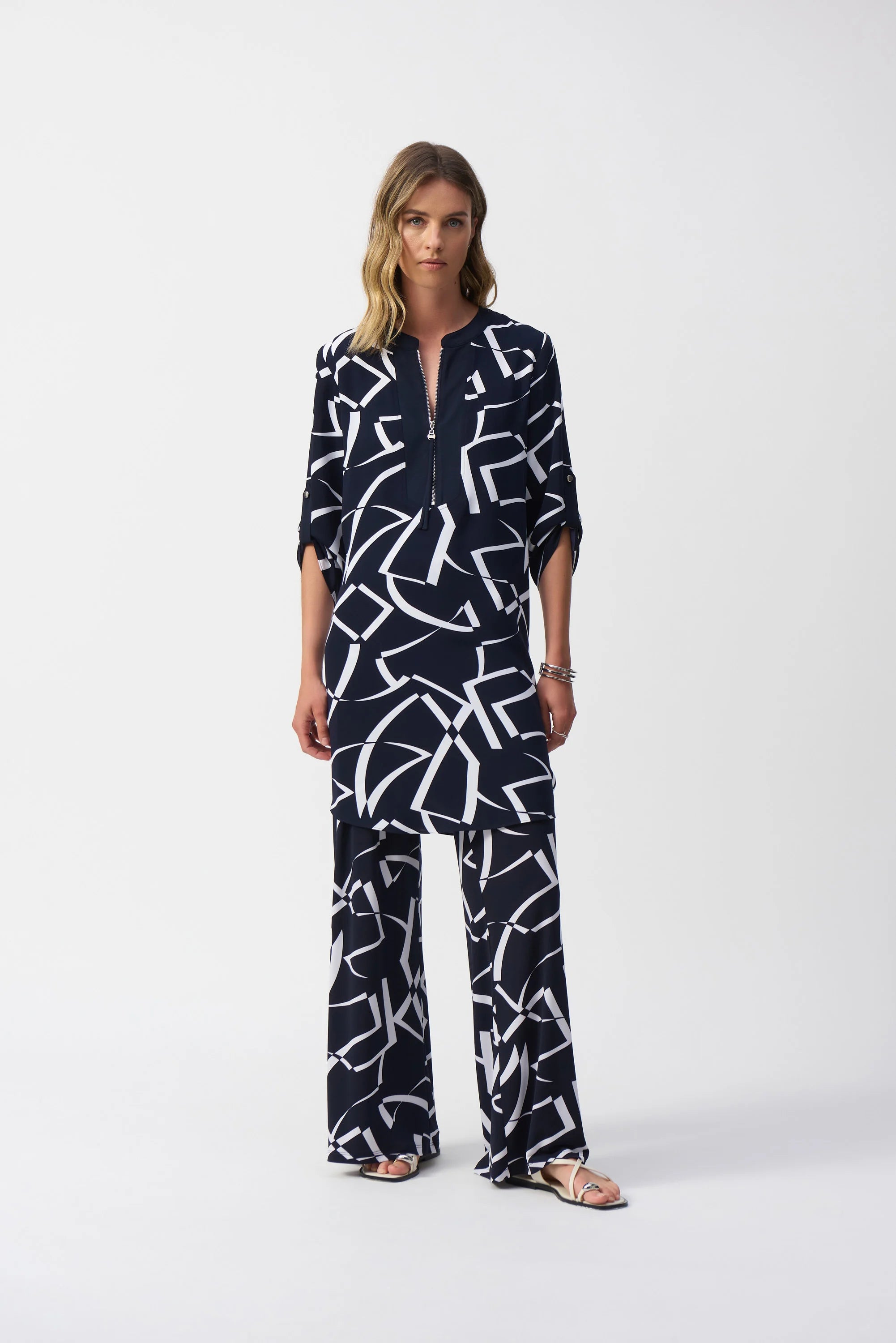 251143 Geometric Print Straight Dress
