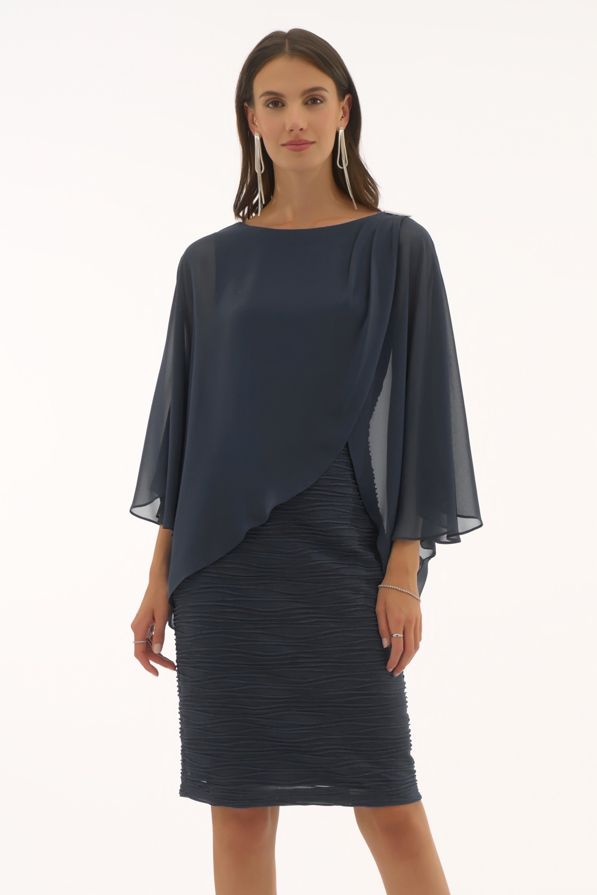 251720 Signature Cascade Knee Length Dress